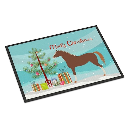 Carolines Treasures Hannoverian Horse Christmas Indoor or Outdoor Mat, 24 x 36 in. BB9276JMAT